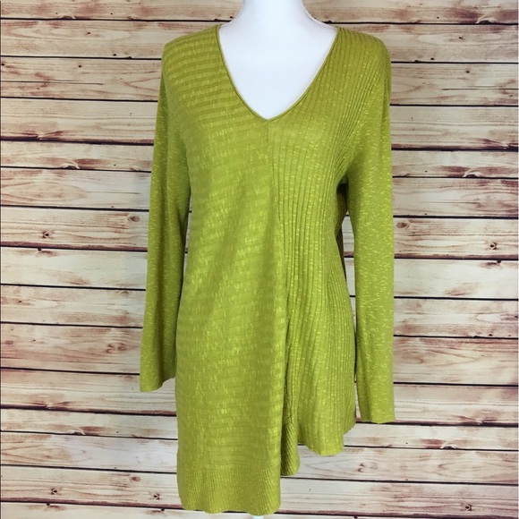 Eileen Fisher Sweaters - Eileen Fisher Asymmetrical Hem Sweater Green Large